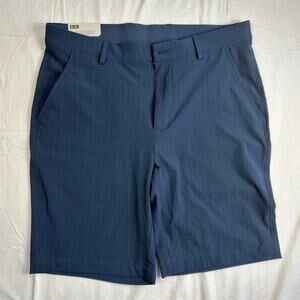 NWT Greg Norman Men's Navy Blue Stretch Performance Golf Shorts - Size 32